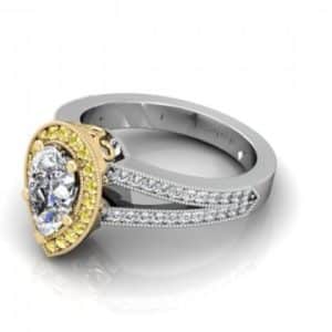 Custom Pear Diamond Ring Dallas 1