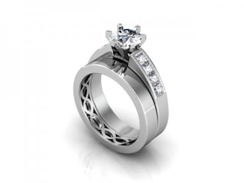 Dallas Wholesale Round 1/2 Carat Diamond Engagement Ring | Shira Diamonds